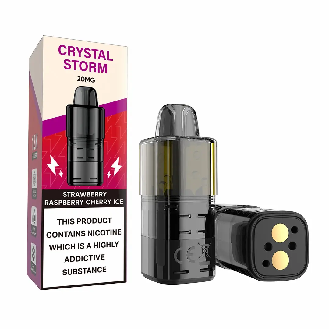 Crystal Storm Bar 12K Prefilled Pod - Strawberry Raspberry Cherry Ice